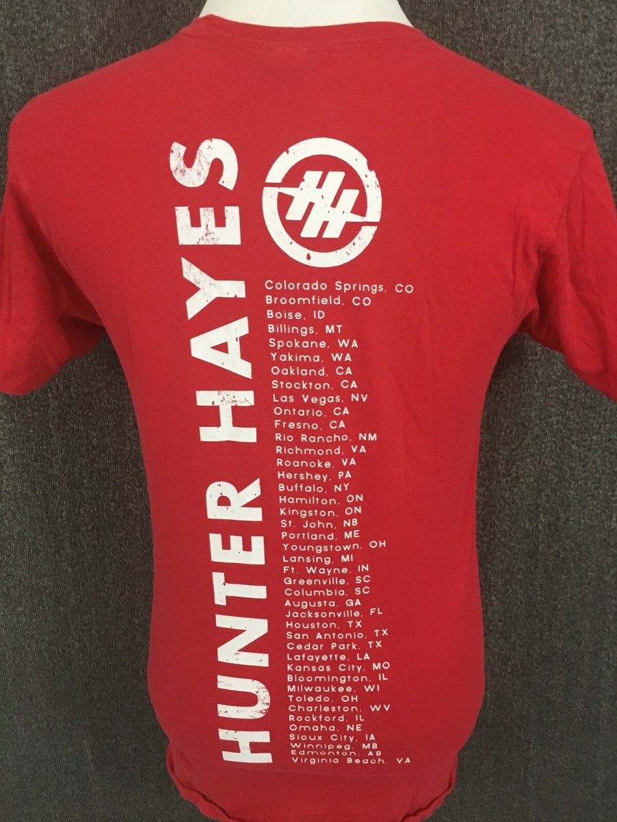 al1ce Hunter Hayes Country Music Singer Concert Tour Shirt Unisex Red T
