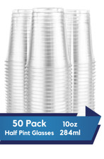 Plastic Half Pint Cups 1-100 Strong Durable Plastic Cups BPA Free 10 oz/284