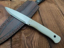 Custom Handmade 1095 Steel Scandi Grind Bushcraft Camping Survival Hunting Knife