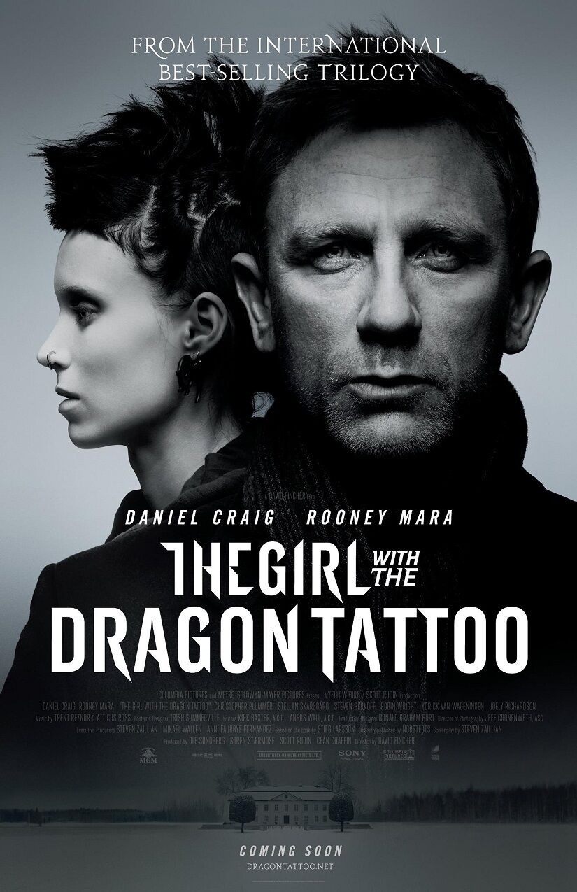The Girl With The Dragon Tattoo movie poster (b) Daniel Craig, R