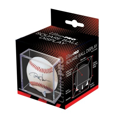 Ultra Pro Square Baseball Holder 2-Piece Cube Display Case with Built In Cradle