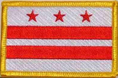 Aufnäher District Columbia Fahne Flagge Aufbügler Patch 8 x 5 cm