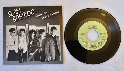 Slam Bamboo NIN Trent Reznor 7” White Lies Vinyl SUPER RARE Signed