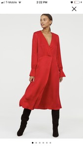 h and m red dress
