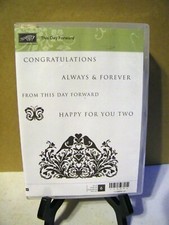 Stampin Up This Day Forward Clear Mount Stamp Set: wedding - congratulations