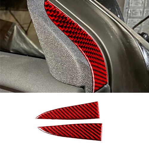 71Pcs Red Carbon Fiber Full Interior Exterior Kit Cover Trim For Tesla Model Y/3 - Picture 14 of 22