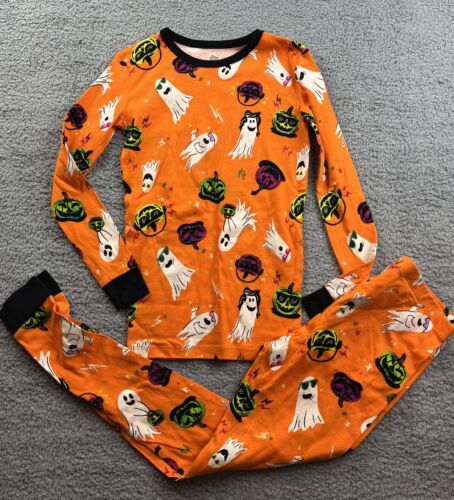 Hyde & Eek Kids Size 14 Snug Fit Halloween Pajama Set Orange