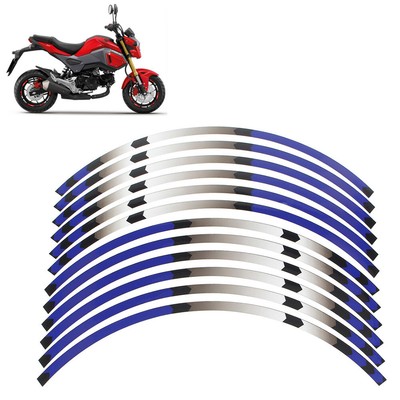 12'' Motorrad Felgenrandaufkleber Felgenaufkleber Blau Für HONDA MSX 125 Gorm SF