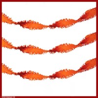 6M Orange Krepp-Girlande / Geburtstags Drehgirlande Karneval Fasching Party Deko