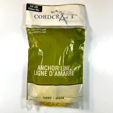 Cordcraft Anchor Line Polypropylene Yellow 1/4" X 50' Light 047404 Boat Fishing