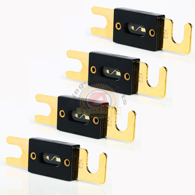 4 PACK Nickel Plated ANL Fuse Auto Stud Fuses 80A AMP Gold Plated