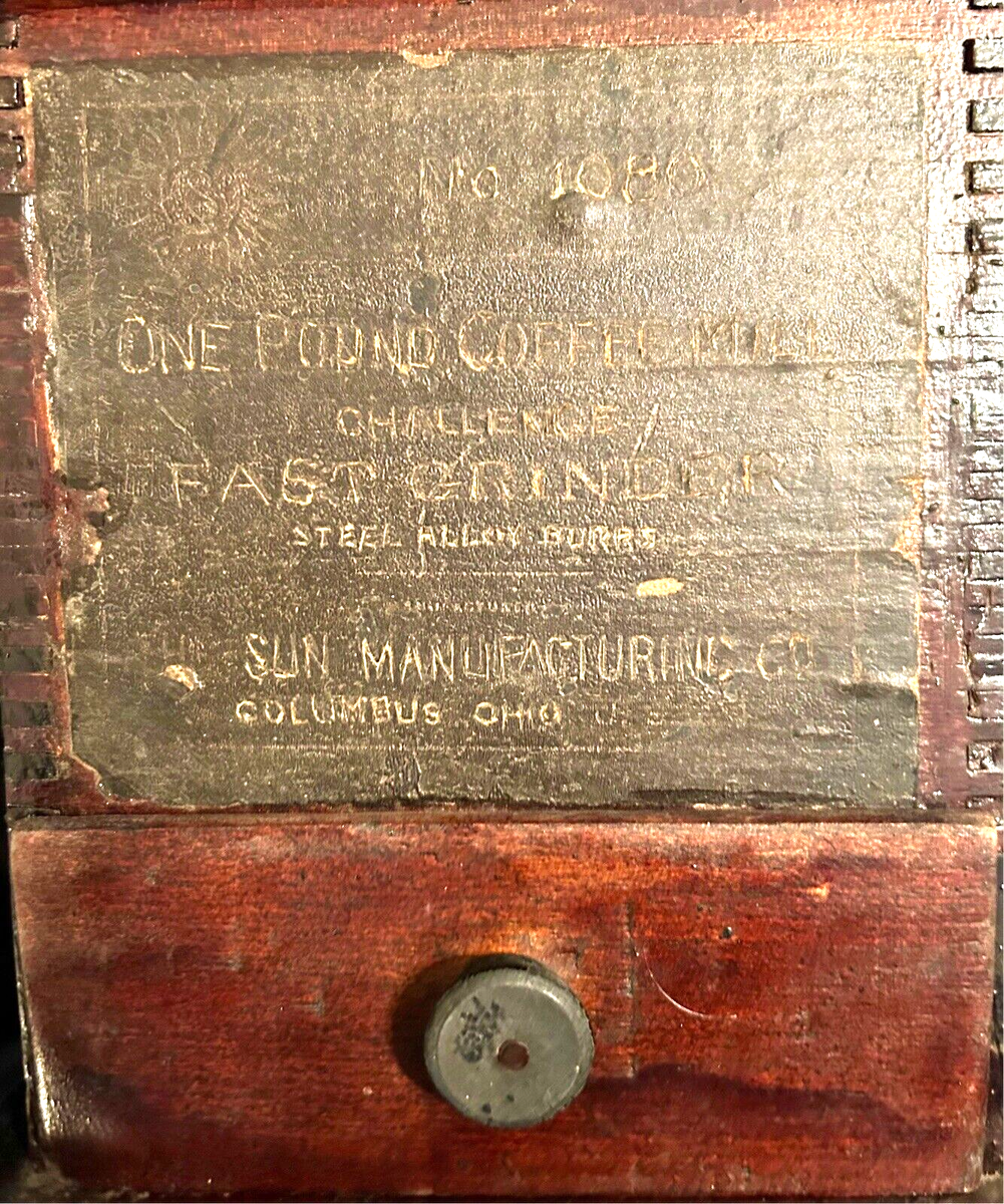 Antique Sun Manufacturing Co. Coffee Grinder Model 1080 - Late