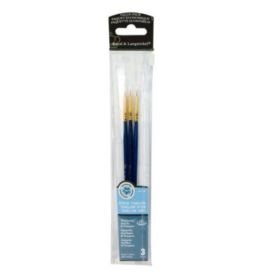 Royal & Langnickel Value Pack RSET-9109 Detailpinsel Set 3-teilig Gold Taklon