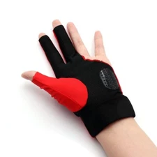 Professional Billiard Gloves Red-Wear on Left Hand Size L