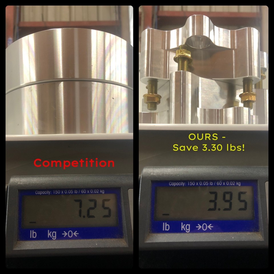 YFZ 450 Wheel Spacers – 2" Rear & 1.5" Front Spacers For YFZ 450/450R/450X – Billet Aluminum, Adds 4" Rear & 3" Front Width – By Alba Racing