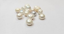Natural White Pearls Cabochon Cut 12 Pcs Certified 90 Ct Loose Gemstone