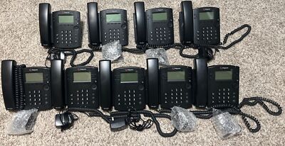 Lot Of 9 Polycom VVX 310 IP Phone 2201-46161-001 Handset & Stand