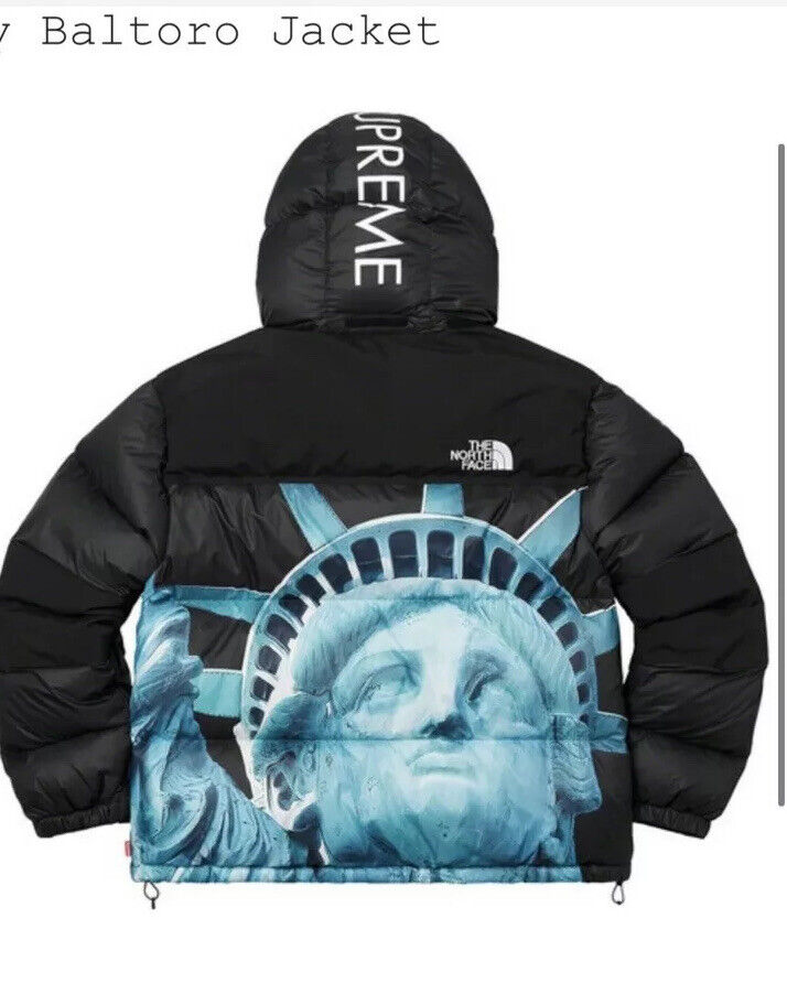 Supreme TNF Statue of Liberty Baltoro Jacket RED SIZE M BRAND NEW W/  DEFECTS