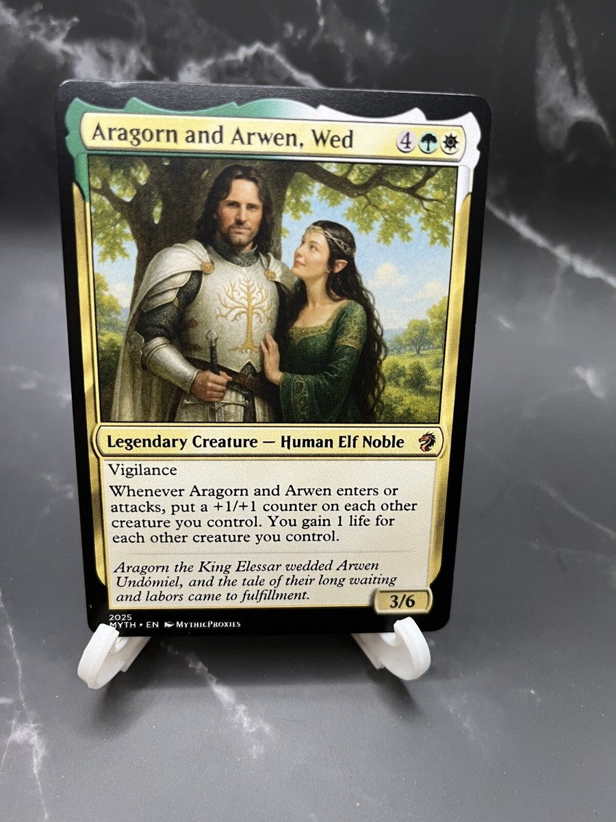 Aragorn and Arwen, Wed High Quality Altered Art Custom Card | eBay