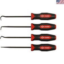 Professional Hook and Pick Set - 4-Piece Black Oxide Tools for Every DIY Project
