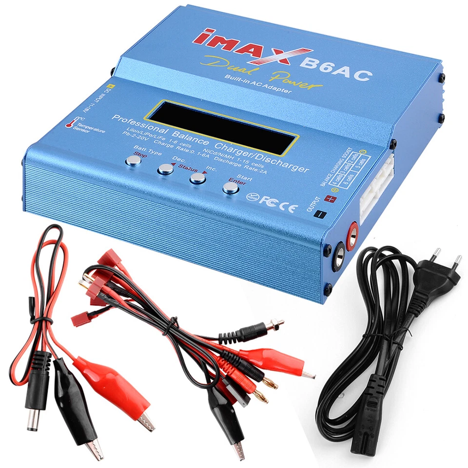 iMAX B6AC 80W Netzteil LCD Digital RC LiPo NiMh Akku Batterie Balance Ladegerät - Bild 3 von 4