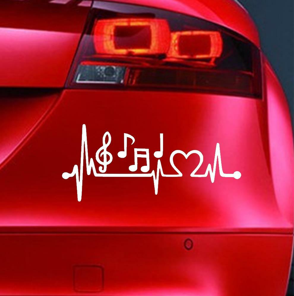 MUSICAL NOTES LIFELINE Sticker Funny Car Window Bumper JDM Novelty