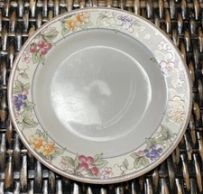 Blossom Bread Plate Missono Stoneware #4950 Floral Flower Round Vintage (CR1S5)