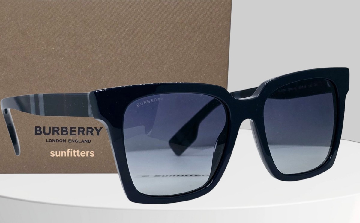 BURBERRY blue/blue gradient MAPLE BE4335 39884L 53 sunglasses NEW