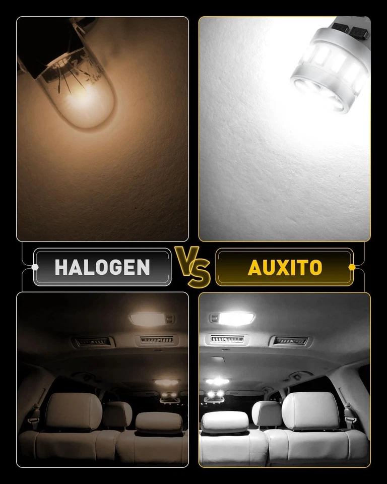 AUXITO Latest 194 LED Bulb 6500K White Super Bright 168 2825 T10 W5W LED Bulb - Image 2 of 4