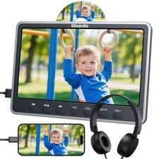 12" Car DVD Player HDMI Input Headrest TV USB TF AV In/Out w/ Headphones