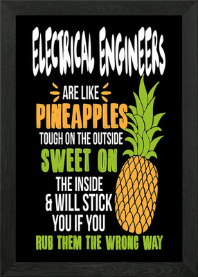 Elektroingenieur Ananas gerahmtes Wandbild Poster Leinwanddruck Bild