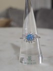 Bomb Party Sterling Club Ring Size 8 RBP5689 LG Emerald Fire Opal on .925  — photo 2