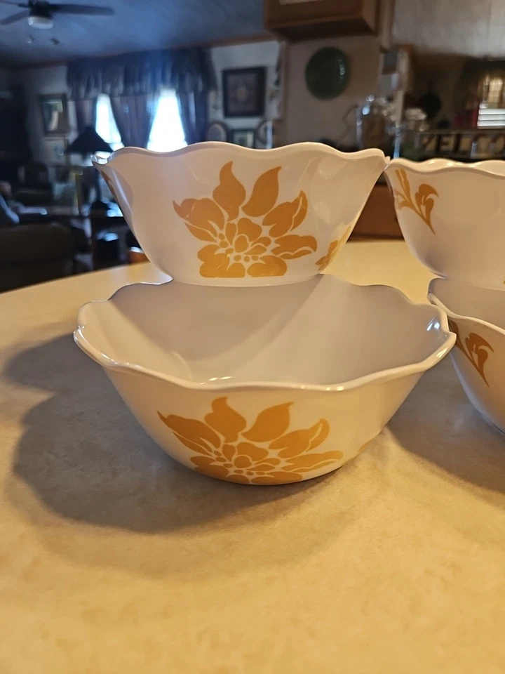 Juego de 4 cuencos Better Homes & Gardens albaricoque citris jardín 6,25" diámetro Foto 2 de 4