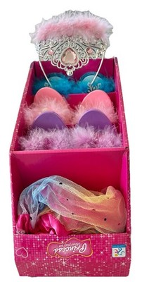 Princess Dress Up Play Set 3 Pair Shoes, Tiara, Skirt NWT Open Box