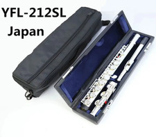 Japan-Made Flute YFL-212 C Key 16-Key Silver-Plated Flute White Copper Material