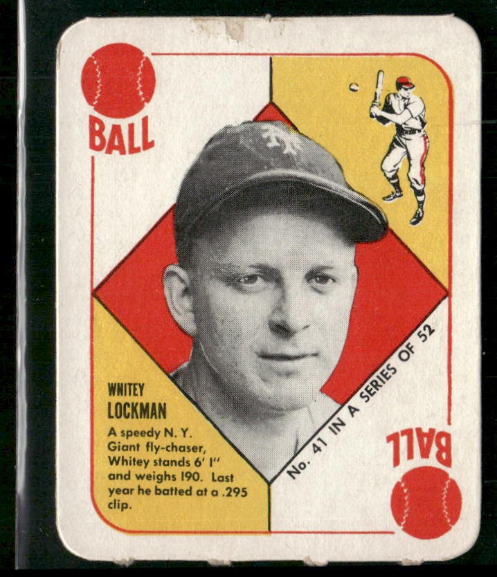 1951 Topps Red Backs #41 Whitey Lockman (low grade:Auth-GD)