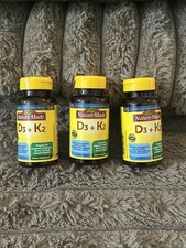 3 Nature Made Vitamin D3  K2, Enhance Overall Wellness, GF, 30 Sgels