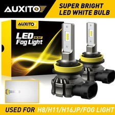 AUXITO LED Fog Light Bulb H8 H16 H11 Headlight Bulb White 6500K Cool White Lamps