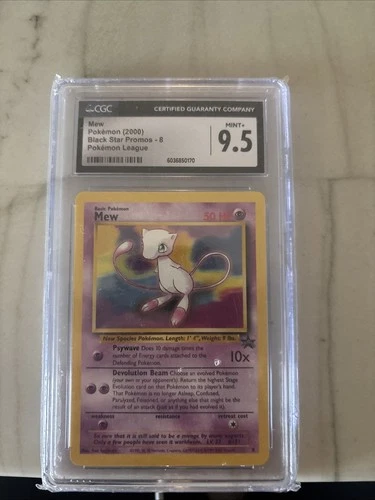 2000 Pokemon Mew Black Star Promo #8 Pokemon League CGC 9.5 Mint+