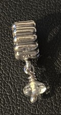 Pandora Sterling Silver Birthstone April Clear Crystal Dangle Charm 925 Ale