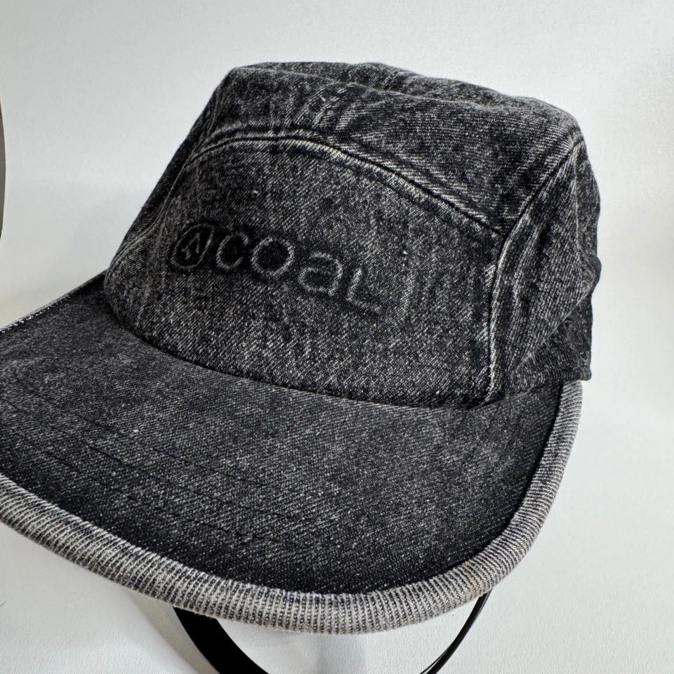 Gorra de campamento Edison gris de 5 paneles con correa para exteriores Carbón Headwear Foto 3 de 4