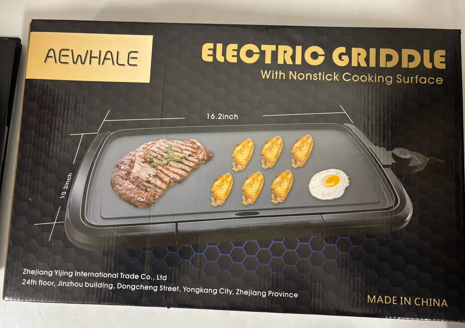 New Aewhale Electric Grill Non-Stick, Temperature Control.