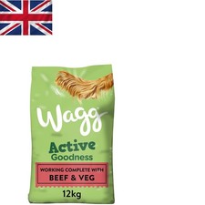 Active Goodness Complete Dry Adult Dog Food Beef & Veg 12kg for Active Dogs 1.67 per kilo
