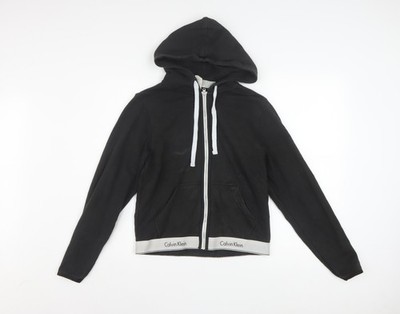 Calvin Klein Hoodie Sweatshirt Damen schwarz Full Zip Gr. M