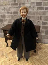 Dolls House 1/16 Scale Miniature Porcelain Caco? Smart Man Gentleman Doll
