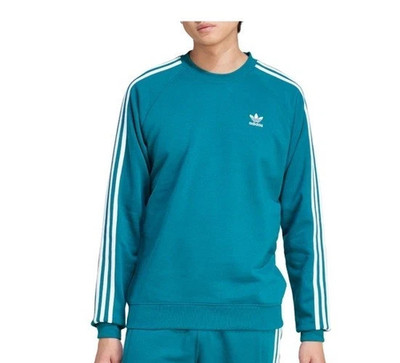 Adidas Adicolor Mens 3 Stripe Crew Sweatshirt Medium Legacy Teal JM6125 New