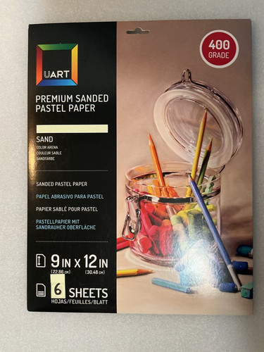 UART Premium Sanded Pastel Paper Pad 400 Grade Beige 9x12 ~ SIX(6) Sheets ~ Open