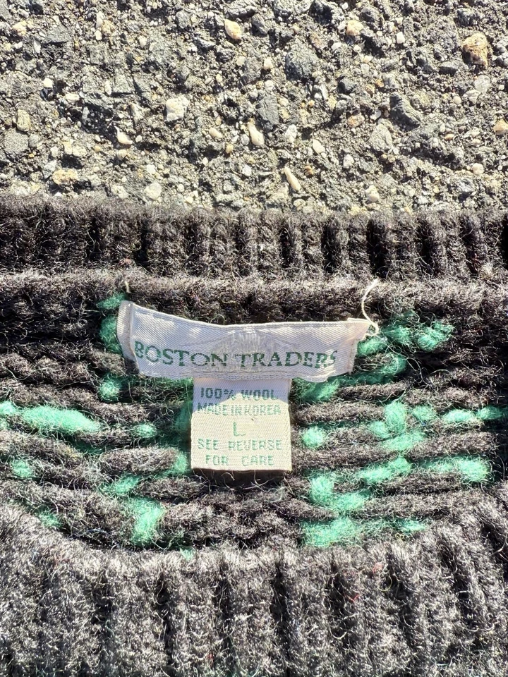 Vintage Boston Traders Wool 90s Nordic Holiday Winter Sweater Size M Multicolor - Image 3 of 4