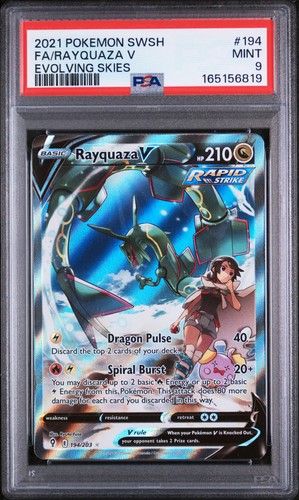 Rayquaza V graded PSA 9 for sale on eBay