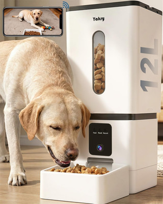 Automatic Dog Feeder Large Breed with Camera - 12L/50 Cups 5G Wifi App Control D